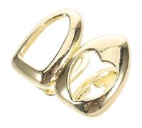 HONMEET Stylish Golden Heart Cutout Grills for Men Halloween Parties | Copper Plating, Shiny Dual Tone Finish, Comfortable Fit, Front Teeth Statement Accessory, Night out Style