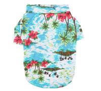 HONMEET Summer Shirt and Hat Set and Making Your Stand for Adjustable Strap Design Hawaiian Style Blue Fabric Material for Dogs and Cats for Outdoor Wear