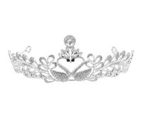 HONMEET Swan Crown Rhinestone Tiara Bridal Headdress Modeling Beautiful Crown Wedding Hair Accessories for Bride Random Color