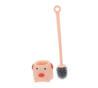 HONMEET Toilet Cleaner Pink Toilet Brush Long Handle Brush for Cleaning Bathroom Supplies