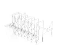 HONMEET Transparent Acrylic Eyelash Organizer Rack Hanger Shape Compact Storage Display Stand for False and Grafted Lashes Travel-Friendly Makeup Storage