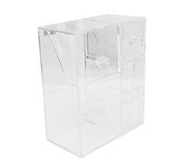HONMEET Transparent Makeup Storage Box Compact Cosmetic Organizer for Brushes Lipsticks Accessories Eco-friendly Design for Vanity and Dressing Table for Spaces