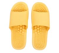 HONMEET Unisex Massage Bathing Slippers Non-skid Bathroom Sandals Breathable PVC Material Quick-dry Footwear for Home Spa and Foot Acupressure Yellow