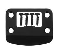 HONMEET Universal Stainless Steel Door Latch Strike Plate Repair Kit with Black X2 Strike Plate, 2 Long and 2 Short Screws, Self-Sealing Bag for Residential Door Lock Reinforcement