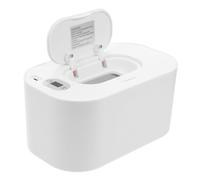 HONMEET USB Powered Wipe Warmer White with Temperature Control and LED Display, Portable Pp Material Wipes Heater Includes USB Data Cable for Diaper Changing and Home Use