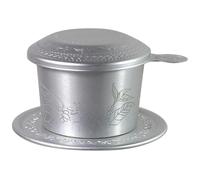 HONMEET Vietnamese Coffee Drip Filter Maker Aluminum Reusable Basket Coffee Filter Unique Pattern Design Daily Use Outdoor Travel Easy to Clean