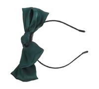 HONMEET Vintage Satin Bow Headband with Double Layer Bowknot for Women and Elegant Top Knotted Hair Hoop Turban Smooth Ribbon Hair Accessory for Daily Wear and Special Events