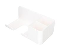 HONMEET Wall Mounted Hair Dryer Holder Storage Box Punch Bathroom Organizer Rack for Hair Tools Space-saving Blow Dryer Stand Elegant Design for Home Decor