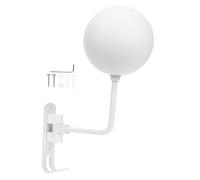 HONMEET Wall Mounted Metal Helmet Holder Rack for Motorcycle Helmets Hats Wigs Display Stand Sturdy Organizer with Vintage Dome Design White