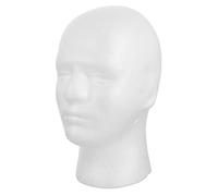 HONMEET White Froth Dummy Head Mannequin Display Head Model Stand Multipurpose Use for Hairstyle and Scarf Suitable for Personal Use and Salon Creative Appearance