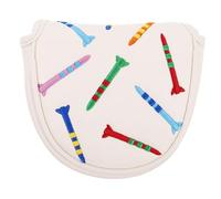 HONMEET White Golf Headcover with Soft Plush Interior Embroidered Driver Putter Cover Protects Clubs From Scratches and Water for Men and Women Golfers