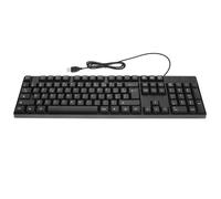 HONMEET Wired Computer Keyboard with USB Port, Full Size 104 Keys with Built-in Number Pad, Easy to Use and Stable Abs Material Keyboard for Work and Office Use