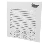 HONMEET Women Lash Tray Acrylic Eyelash Display Board for Easy Measurement and Selection of Lash Extensions Pallet Large White Single Row