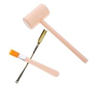 HONMEET Wooden Archaeological Excavation Tools Small Digging with Hammer Brush Lyoyang Shovel Educational Stem Dig for Boys Develop Fine Motor Skills and Explore Paleontology