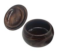 HONMEET Wooden Chess Pieces Box Storage Pot with Lid, Professional Go Bowl for Board Game Use, Lightweight Wooden Design, Easy to Carry, Desktop Storage for Chess Pieces Only