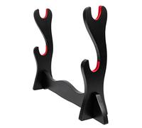 HONMEET Wooden Desktop Flute Stand Two-tier Flute Storage Rack Music Instrument Holder Display Rack and Xiao Showcase