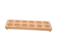 HONMEET Wooden Egg Storage Holder Dual-row Egg Rack with Anti-break Design for Kitchen and Refrigerator with Elegant Wood Texture