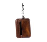 HONMEET Wooden Protective Case Cover for Charging Case Fall Dirt Resistant Walnut Material Comfortable Touch Portable Drop Resistant Shell for Wireless Earphones