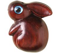 HONMEET Wooden Rabbit Pendant Charm for DIY Adornment and Keychain, Retro Style Rabbit Figurine with Delicate Craftsmanship, Unique Wood Bunny Decoration for Arts and Crafts Projects