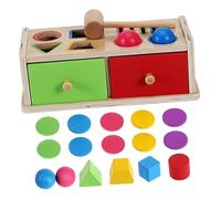 HONMEET Wooden Shape Sorting Box Montessori Engaging Learning Activity for Boy Girl Develops Shape Differentiation Fine Motor Skills Early Educational