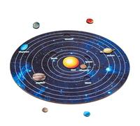 HONMEET Wooden Solar System Puzzle for Ages Educational Space with Planet Matching Board Cognitive Learning Game to Enhance Motor Skills and Shape Recognition