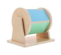 HONMEET Wooden Textile Drum for Lightweight Portable Early Learning Musical Enhances Color Sound Recognition Sensory Development Montessori Educational Plaything