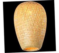 HONMEET Woven Bamboo Lampshade Rustic Zen Ceiling Light Cover for Hotels Restaurants Teahouses Japanese Style Decorative Pendant Lamp Shade