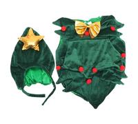 HONMEET Xmas Tree Design Photography Costume Christmas Clothes with Hat | Chemical Fiber Cotton Spinning, Easy Dressing and Cleaning, for Boy Girl, Newborn Photographers, Christmas Eve