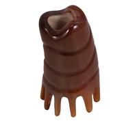 HONMEET Yak Horn Scalp Massage Comb Wide-Tooth Shampoo Brush for Hair Growth Stimulation Natural Material Manual Head Scrubber for Wet and Dry Hair Care