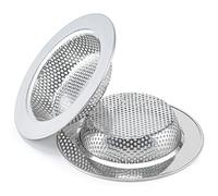 Honmein 2 Pcs Sink Strainer for Most Kitchen Sink Drain Basket, Upgraded Double-Layer Safe Design Kitchen Sink Strainer (Outer Diameter 4.5 Inch)