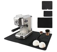 HONMINHUA 3 in 1 Silicone Coffee Machine Mat 38.5x54.5cm Detachable Coffee Tamper Mat Stackable Dish Drying Mats Non Slip Heat Resistant Cofee Bar Mats, for Kitchen Counter Protector