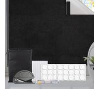 HONMOK 200x150cm 100% Blackout Blind Stick on Blackout Blinds for Windows Portable Temporary Cut to Size Black out Blinds No Drill Blinds with Velcro for Bedroom Nursery Loft Travel RV Car