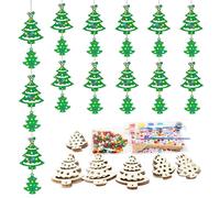 HONMOK 30 Pieces Christmas Tree Jingle Bells Crafts Kit for Kids, Christmas Arts and Crafts for Children, Xmas Party Activities Fall Hanging Decorations for Boys Girls Toddlers Gifts
