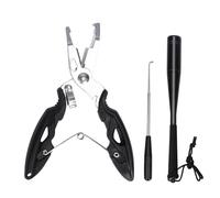 HONMOK 3Pcs Fishing Multi Tools Set with Fishing Priest, Fishing Plier, and Hook Remover Fishing Disgorgers Fish Killer Bat, Stainless Steel Fishing Accessories Set Sea Carp Fishing Tackle Bundle