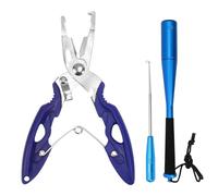 HONMOK 3Pcs Fishing Pliers Set with Fishing Pliers Scissors, Unhooking Remover Fishing Disgorgers and Fishing Priest Fish Killer Bat Fishing Accessories Sea Fishing Multi Tools Set Gift for Men