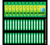 HONMOK 50Pcs Fishing Glow Sticks, Light Stick for Night Fishing Pole Rod Tip, Fluorescent Glow Lamp Waterproof Fishing Night Light for Night Fishing Accessories