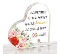 HONMOK Inspirational Gift for Women, Female Encouragement Gift, Thank You Gifts, Heart-shaped Acrylic Plaque Appreciation Gift for Colleagues Coworker Employee Nurse