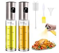 Honnesserry Reinforced Oil Sprayers 2 Pcs, 100 ml Oil Spray Bottle, Oil Spray for Salad, BBQ, Baking in the Kitchen