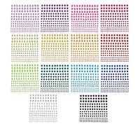 Honoflux 2300+ Face Gems, 14 Sheets Self-Adhesive Rhinestone Stickers, Multicolor Assorted Shape Jewels for DIY Craft, Nail & Body Art