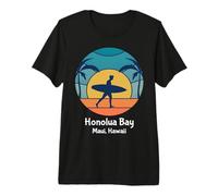 Honolua Bay Maui Hawaii Surfing Vintage Surfer Beach Surf Premium T-Shirt