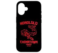 Honolulu Chinatown Hawaii Vintage Beach Skyline Island 808 Case for iPhone 16