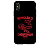 Honolulu Chinatown Hawaii Vintage Beach Skyline Island 808 Case for iPhone X/XS