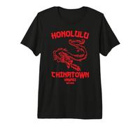 Honolulu Chinatown Hawaii Vintage Beach Skyline Island 808 Premium T-Shirt