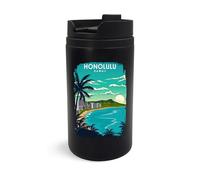 Honolulu Hawaii Travel Souvenir Travel Mug, Travel Tumbler, Insulated Coffee Cup, Portable Mug
