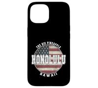 Honolulu Hawaii, Vintage American flag Case for iPhone 15