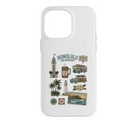 Honolulu Waikiki District Aloha City Hawaii Tropical Travel Case for iPhone 14 Pro Max