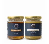 Honoor Premium Yemeni Honey Collection - Raw Sidr & White Sorb Honey Duo (2 × 200g) | Pure, Unfiltered & Unheated