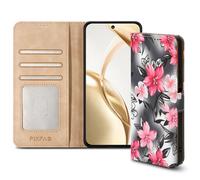 (Honor 200, Flower) For Honor 200 Lite Pro Leather Book Flip Wallet Case