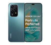 HONOR 200 Lite, Unlocked Mobile Phones, 5G Smartphone, 8GB+256GB, 6,7” Anti-Drop AMOLED Display, 108MP Triple Rear Camera, 50MP Front Camera, Dual SIM, 2 Year Manufacturer Warranty, Android 14, Cyan