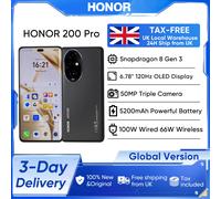 HONOR 200 Pro Global Version Snapdragon 8s Gen 3 5G Smartphone 6.78'' 120Hz AMOLED Display Support HONOR 100W SuperCharge black